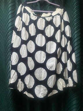 Modcloth Black and White Polka Dot A-Line Skirt
